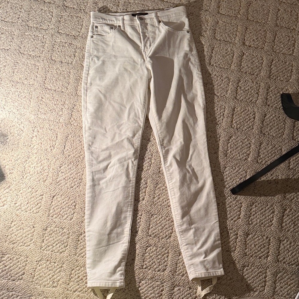 Banana republic Women's White soft sued texture high rise pants size 25